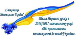 Від проголошення Незалежності до нової України. Конспект Першого уроку у 2016 році