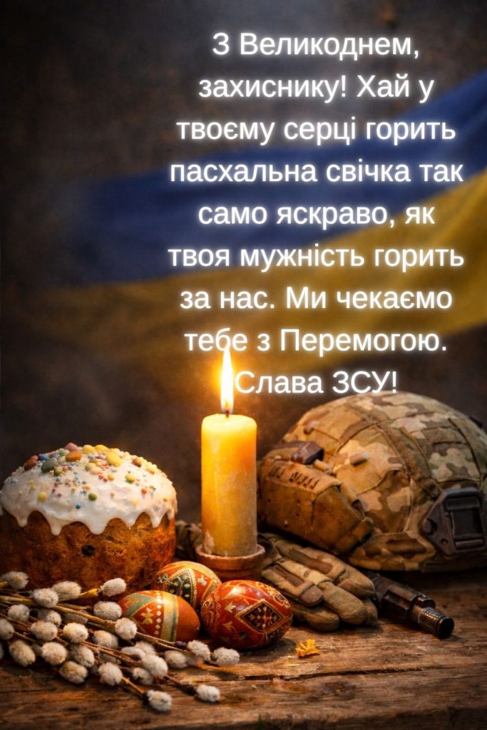 З Великоднем захиснику.